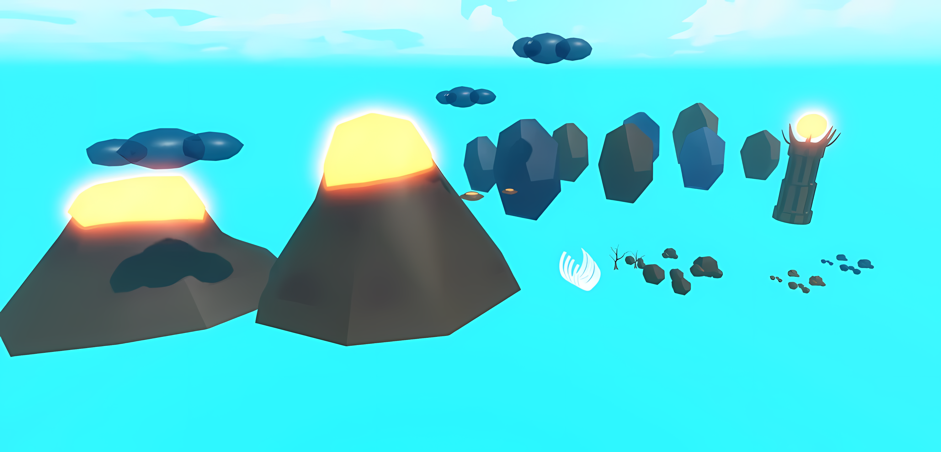Low Poly Volcano Asset Pack