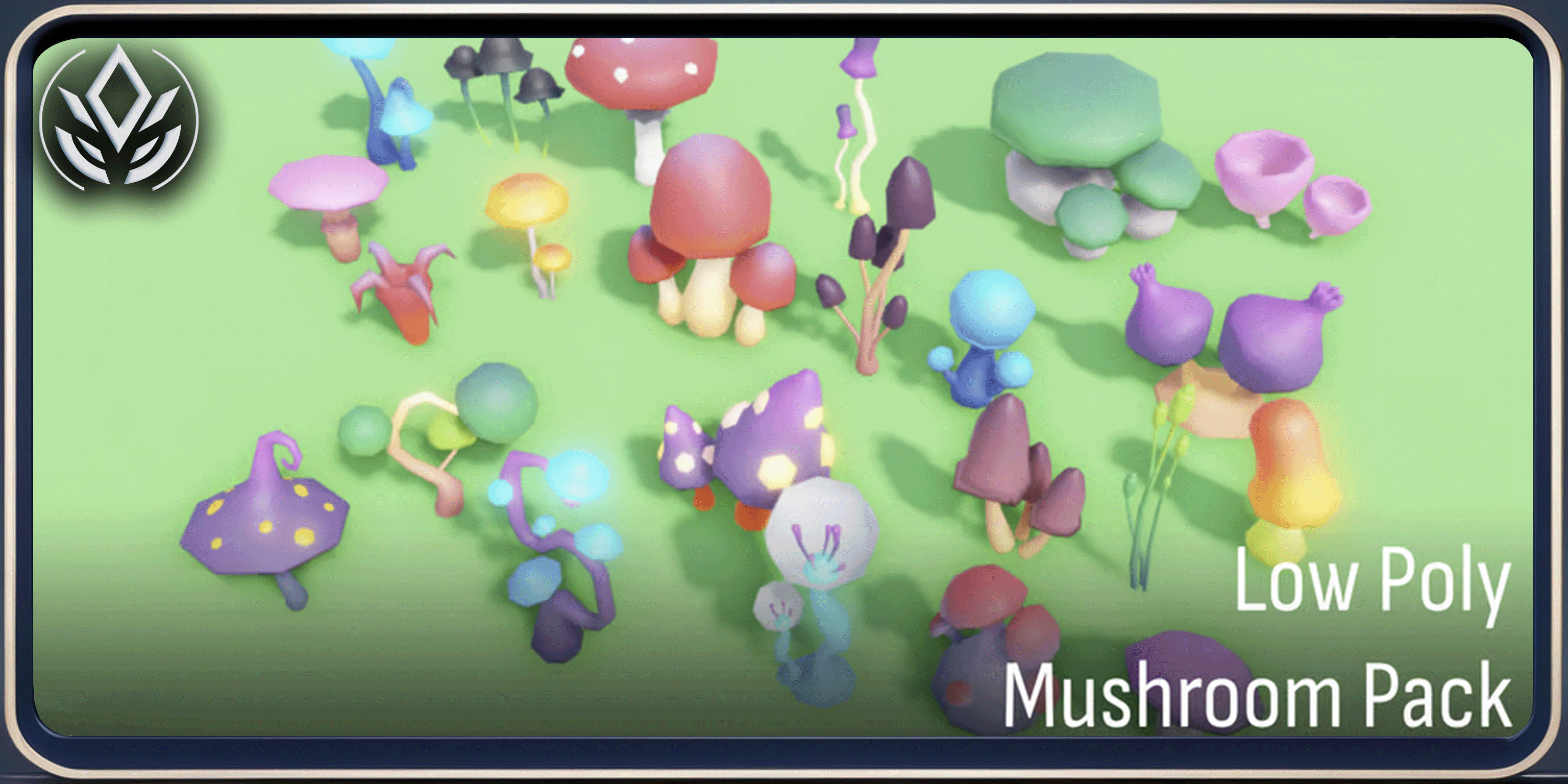 Low Poly Mushroom Pack