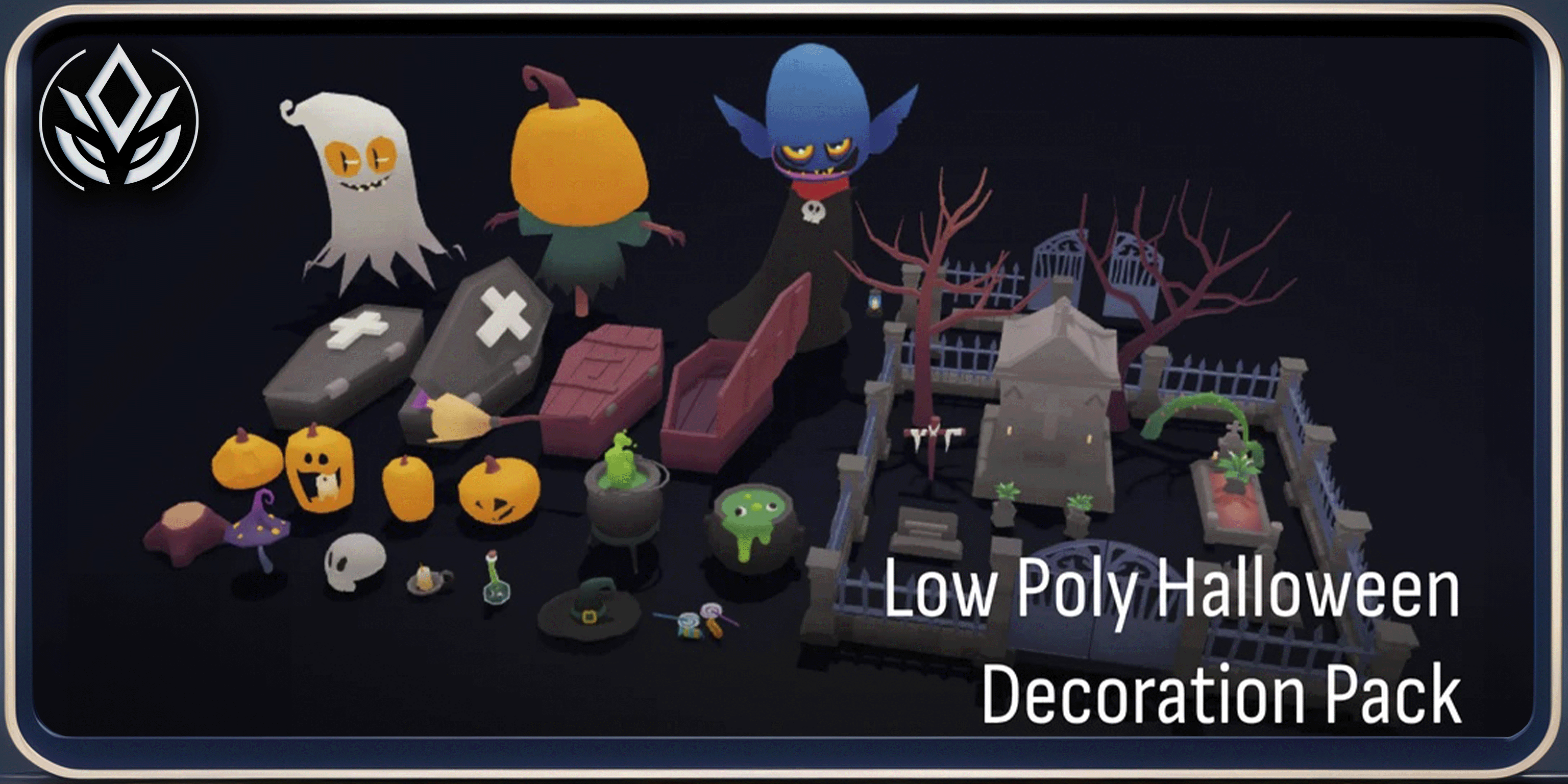 Low Poly Haloween Decoration Pack